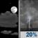 Thursday Night: Partly Cloudy then Slight Chance Showers And Thunderstorms